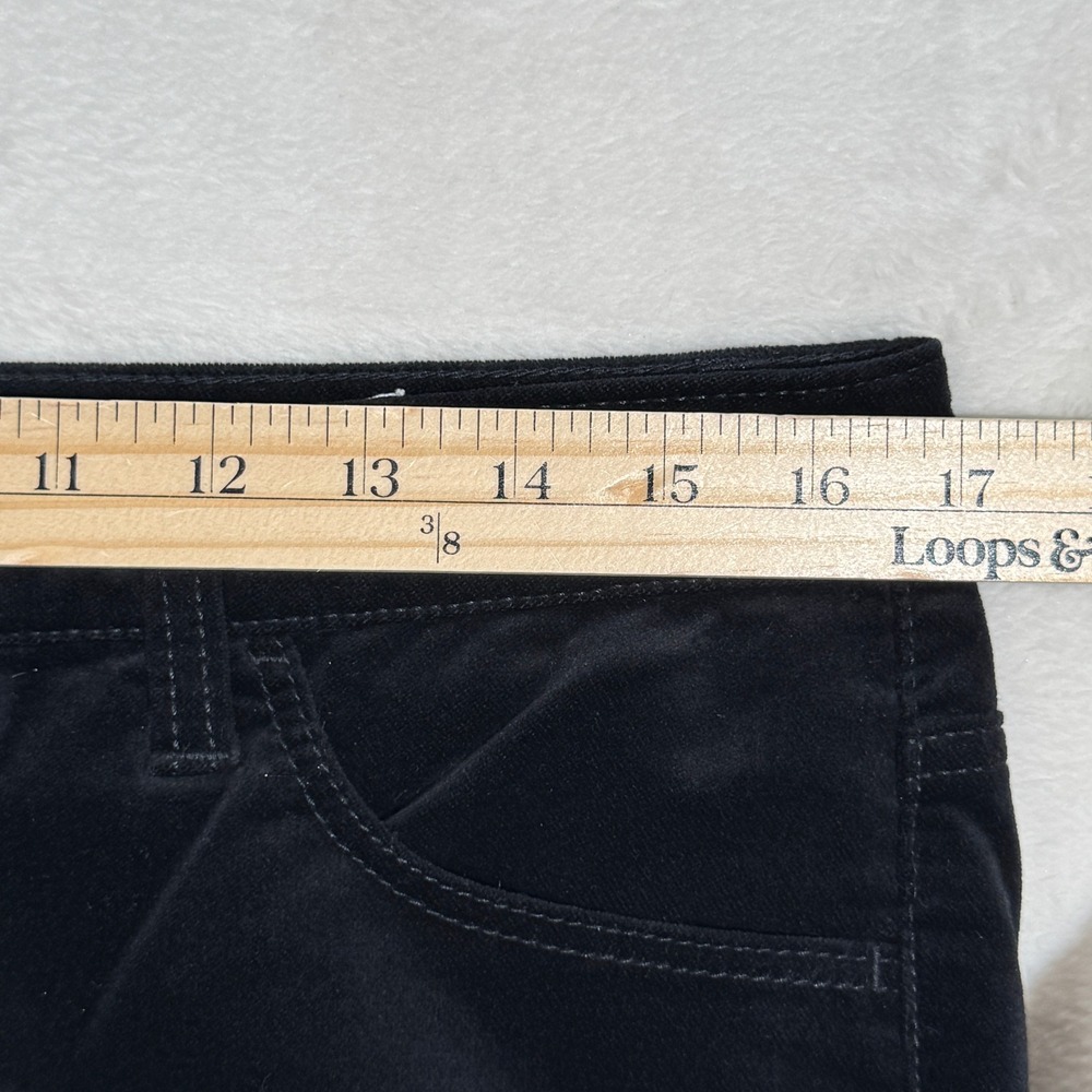 Talbots Velveteen Pants Womens 10 Black Straight Leg High Rise‎ 5-Pocket Stretch - Picture 4 of 11